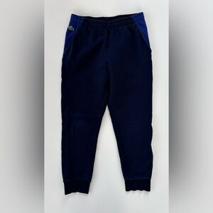 LaCoste Sport Men's Navy Blue Contrast Fleece Sweatpants Joggers Size Medium